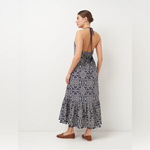 Zara Marrakesh Printed Poplin Maxi Halter Dress Large